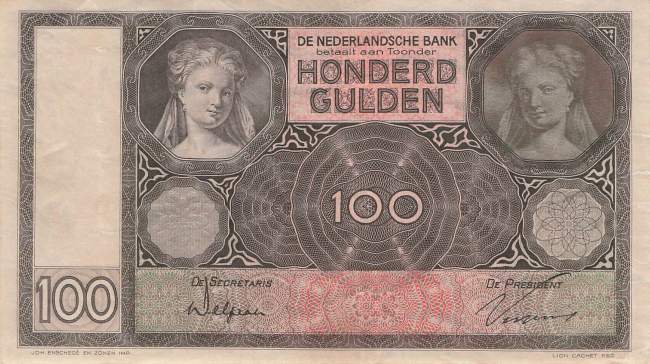 100 Gulden p51a-1 2,10.1930